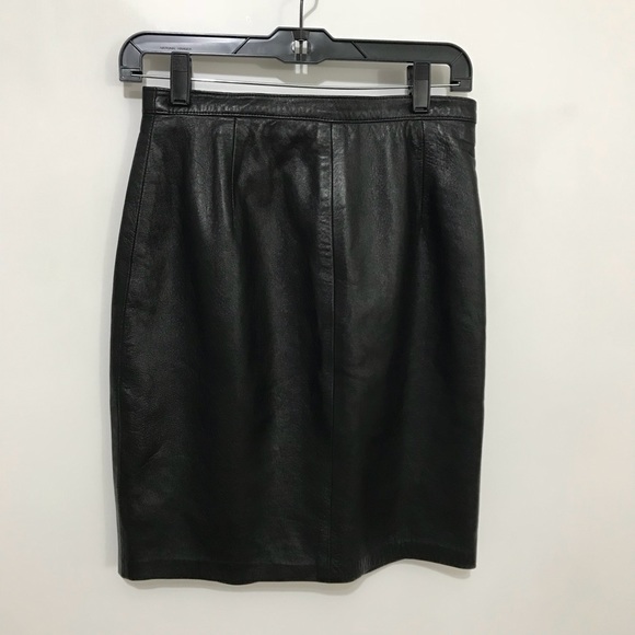 Vintage leather skirt - Picture 4 of 6